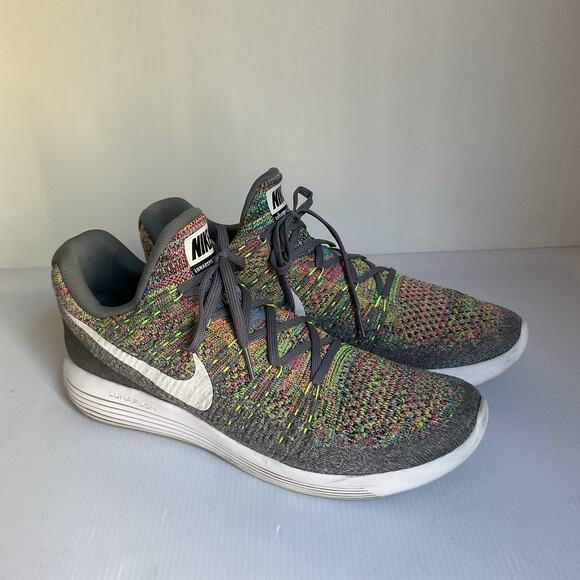 Nike LunarEpic Flyknit Multicolor Running Shoes Size 12 Men Lightweight - Picture 3 of 9